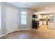 View of kitchen with stainless steel appliances and an eat-in area at 2554 Willenhall Way, Lithonia, GA 30058