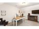 Comfortable office space featuring neutral colors, carpet and tv at 155 Lawrence Dr, Villa Rica, GA 30180