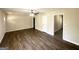 Open living room with modern flooring, neutral paint, and a ceiling fan at 2155 Meador Se Ave, Atlanta, GA 30315