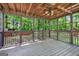 Spacious patio with wood ceiling and views of the backyard at 482 E Lake Rd, Mcdonough, GA 30252