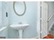 Stylish powder room with pedestal sink at 6887 Slate Stone Se Way # 3, Mableton, GA 30126