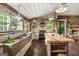 Beautiful kitchen showcasing stone walls, chef's oven, and a butcher block island at 238 Indian Creek Rd, Locust Grove, GA 30248