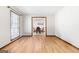 Inviting dining room with hardwood floors and a view of the window, perfect for Gathering meals at 25 Hickory Dr, Stockbridge, GA 30281