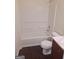 Bright, clean bathroom featuring a shower/tub combo, toilet, and vanity at 114 Revere Turn, Fairburn, GA 30213