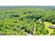 Lush green forest surrounds home in this aerial view, showing the privacy and seclusion of the property at 335 Winding Stream Trl, Hampton, GA 30228