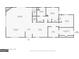 First floor plan with dimensions for the living room, kitchen, dining room, bedrooms, bathroom, laundry, and garage at 335 Winding Stream Trl, Hampton, GA 30228