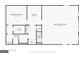 Basement floor plan with dimensions for the finished basement, kitchen, bathroom, closets, and stairwell at 335 Winding Stream Trl, Hampton, GA 30228