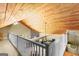 Open living space with a vaulted wood ceiling and railing at 335 Winding Stream Trl, Hampton, GA 30228