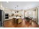 Open kitchen featuring stainless steel appliances, a large island, and a breakfast nook at 2358 New Salem Trce, Marietta, GA 30064