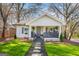 Charming bungalow with blue-trimmed windows, stone pathway, and well-manicured lawn at 1766 Ware Ave, East Point, GA 30344