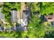 Birds-eye view of the home and surrounding landscape, highlighting the roof, driveway, and neighborhood at 849 Wood Nw St, Atlanta, GA 30318