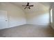 Bright bedroom with a vaulted ceiling and ceiling fan at 305 Wheeler Creek Ln # 21, Mcdonough, GA 30252