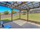 Covered patio with lights, concrete flooring, and wooded beam framing at 1597 Culpepper Ln, Mcdonough, GA 30253