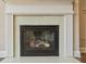 Close-up of fireplace showcasing unique tile surround and modern glass-enclosed firebox at 2638 Lake Manor Cir, Duluth, GA 30096