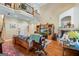 Bright living room with hardwood floors, fireplace, and an open view of the second floor balcony at 1154 Ridge Hollow Ln, Lawrenceville, GA 30043