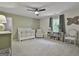 Neutral Bedroom with carpet, ceiling fan, and light-filtering curtains at 160 Wills Way, Fayetteville, GA 30214
