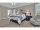 Serene main bedroom with neutral tones, sitting area, and luxurious tray ceiling for a relaxing retreat at 1105 Astoria Ln, Peachtree City, GA 30269