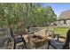 Outdoor fire pit area with seating, ideal for entertaining guests and relaxing at 49 Moss Cts, Palmetto, GA 30268