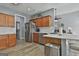 Modern kitchen boasts stainless steel appliances, granite countertops, and ample cabinet space at 49 Moss Cts, Palmetto, GA 30268
