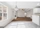 This eat-in kitchen connects to the living room with fireplace and patio access at 115 Stewart Hollow Ln, Covington, GA 30016