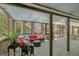 Inviting screened porch with comfortable seating and view of the pool at 140 Horton Creek Trl, Brooks, GA 30205