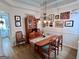 Elegant dining room with stylish lighting, ample seating, and access to natural light at 403 Rock Creek Dr, Peachtree City, GA 30269