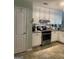 Neutral color kitchen featuring white cabinets, tile backsplash and stainless steel appliances at 187 Pine Branch Dr, Stockbridge, GA 30281