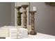 Bathroom decor includes wooden candle holders and a sign that says relax, refresh, renew at 1252 Heritage Dr, Villa Rica, GA 30180