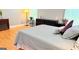 Bedroom features hardwood floors, gray paint, white trim, and a modern style at 1252 Heritage Dr, Villa Rica, GA 30180