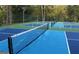 Community tennis and pickleball courts with blue and green surfaces surrounded by lush trees at 1252 Heritage Dr, Villa Rica, GA 30180