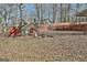 Fenced backyard area featuring a chicken coop at 100 Rockland Trl, Sharpsburg, GA 30277