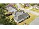 Birds eye view of a backyard, including a deck with outdoor seating at 11970 Fairway Overlook, Fayetteville, GA 30215