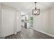 Eat-in kitchen boasts updated stainless appliances and view to a private backyard deck at 264 Rockin Hill Sw Dr, Marietta, GA 30060