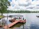 Private boat dock with covered boat slip with views of the lake at 270 Polk Rd, Covington, GA 30014