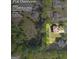 Aerial view of property with 0.40 acre lot lines outlined in yellow at 1275 Mill Shyre Way, Lawrenceville, GA 30043