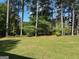 Lush green backyard surrounded by tall trees, offering a private and serene setting at 140 Julie Rd, Tyrone, GA 30290