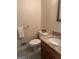 Charming bathroom with wallpaper, granite countertop, and tile flooring gives a high-end feel at 140 Julie Rd, Tyrone, GA 30290