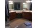 Bathroom featuring a double sink vanity and a large mirror at 514 Augusta Dr, Canton, GA 30115