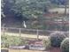 Scenic view of backyard pond, serene landscape, with a variety of shrubs and trees at 514 Augusta Dr, Canton, GA 30115