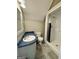 Bathroom view with white fixtures, blue countertops, and walk-in shower at 238 Marks Rd, Mansfield, GA 30055