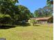 Well-maintained backyard with lush lawn, privacy fence and mature trees at 1710 Crumbley Rd, Mcdonough, GA 30252