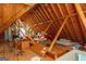Large unfinished attic space ready to be converted into additional living area, with exposed wooden beams at 1270 Tribble Walk Ct, Lawrenceville, GA 30045