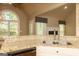 Open concept kitchen with granite countertops, stainless steel appliances, and eat-in bar seating at 1270 Tribble Walk Ct, Lawrenceville, GA 30045