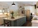 Modern kitchen with a large island, stainless steel appliances, and custom cabinetry at 288 Trickum Creek Rd, Tyrone, GA 30290