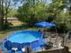 Large above-ground pool in the backyard, perfect for summer relaxation and entertaining guests at 3143 S West St, Covington, GA 30014
