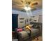 A bedroom featuring a ceiling fan and LED strip lighting near the ceiling at 3143 S West St, Covington, GA 30014