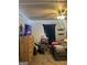 A bedroom with a ceiling fan, and LED strip lighting near the ceiling at 3143 S West St, Covington, GA 30014
