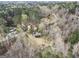 Beautiful aerial view of wooded property, showcasing home and surrounding landscape at 3935 Jailette Rd, South Fulton, GA 30349