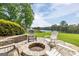 Backyard firepit with chairs, ideal for outdoor entertaining and enjoying the lake view at 513 Viridian Vw, Peachtree City, GA 30269