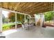 Charming patio area with outdoor seating, ideal for relaxing and enjoying the serene atmosphere at 513 Viridian Vw, Peachtree City, GA 30269